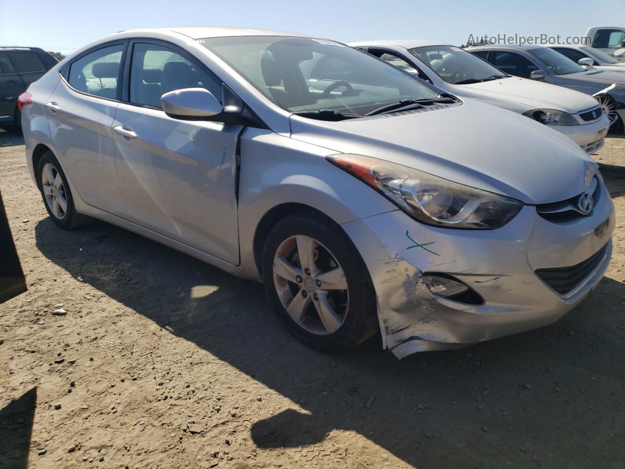 2012 Hyundai Elantra Gls Серебряный vin: KMHDH4AE3CU345575