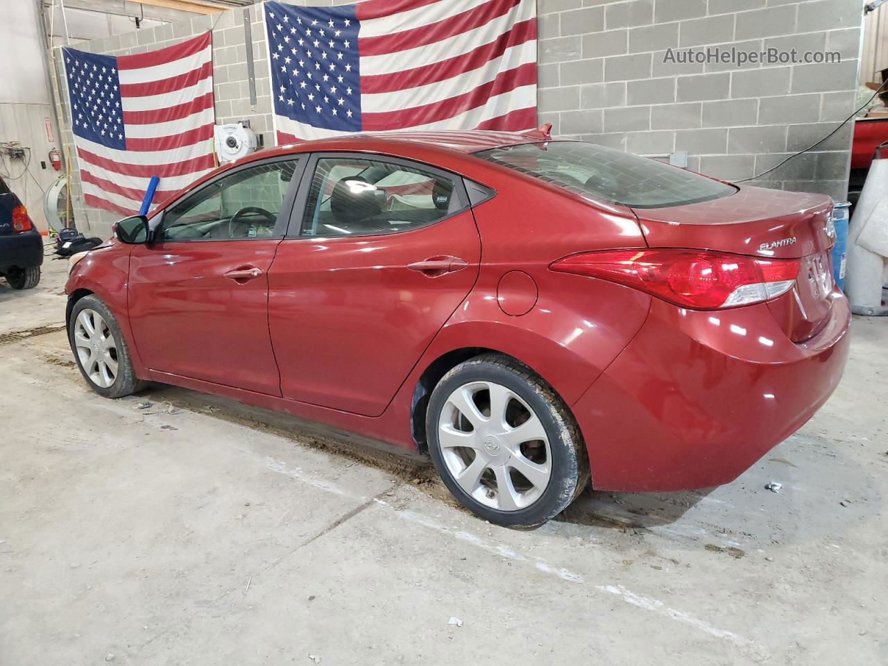 2012 Hyundai Elantra Gls Red vin: KMHDH4AE3CU347813