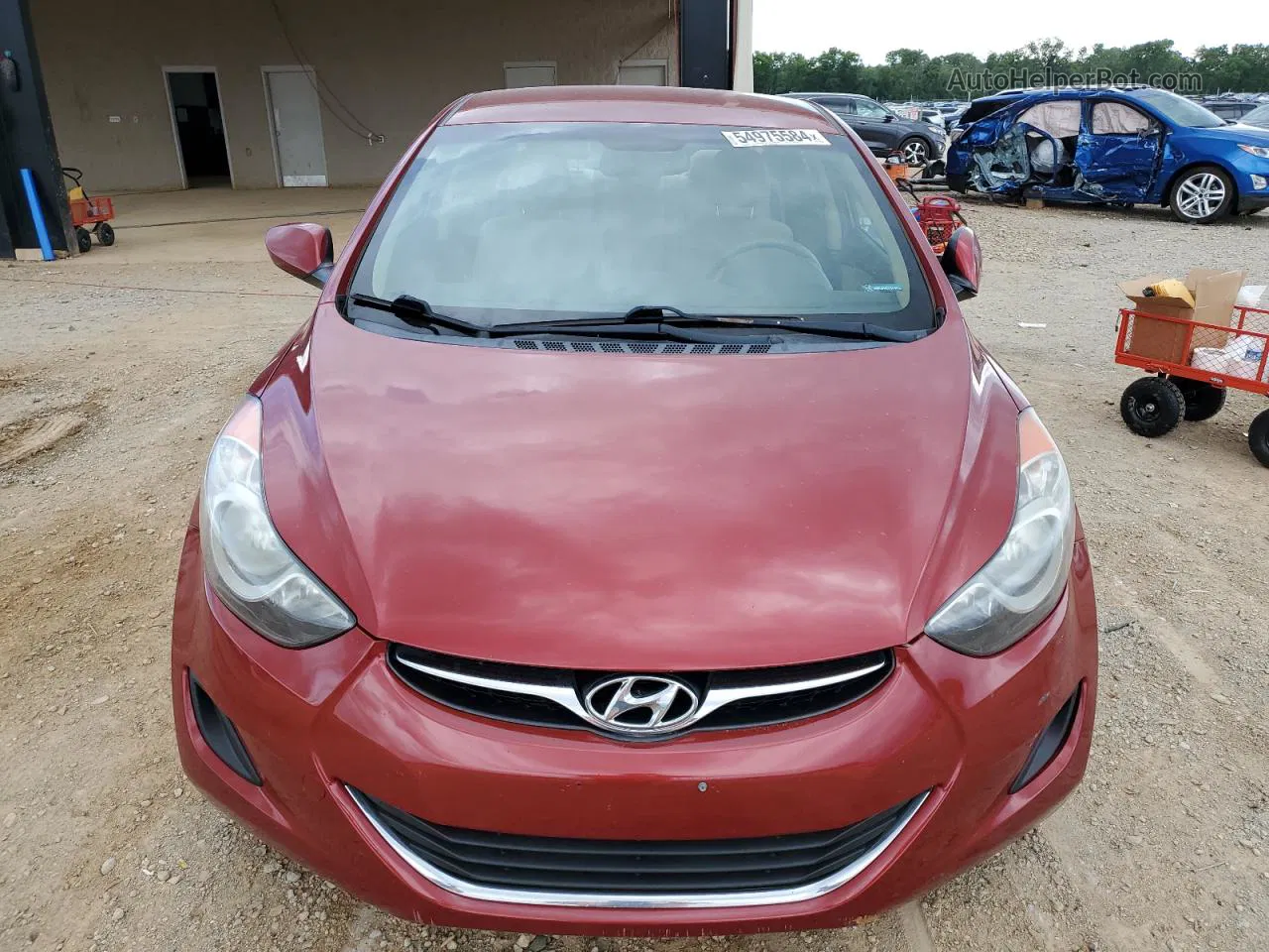 2012 Hyundai Elantra Gls Red vin: KMHDH4AE3CU401157