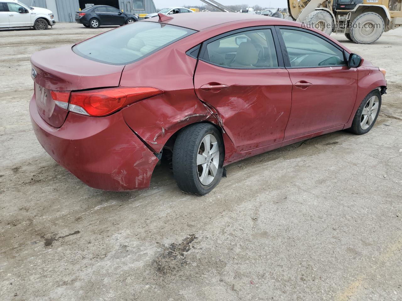 2012 Hyundai Elantra Gls Red vin: KMHDH4AE3CU463433