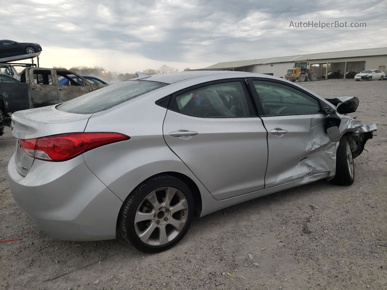 2013 Hyundai Elantra Gls Silver vin: KMHDH4AE3DU521185