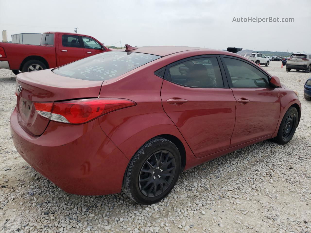 2013 Hyundai Elantra Gls Red vin: KMHDH4AE3DU533255