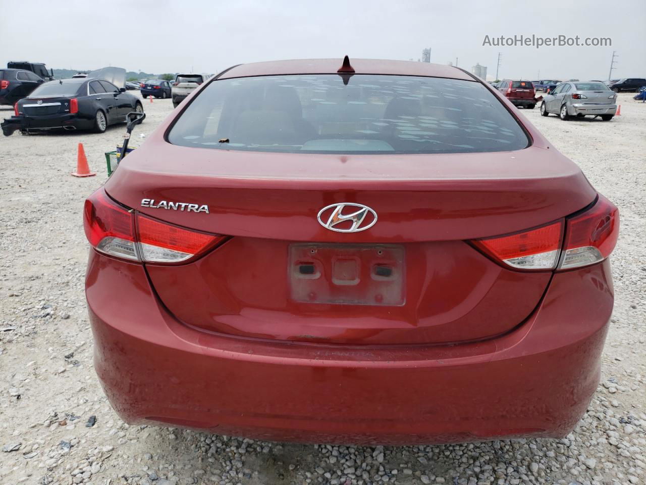 2013 Hyundai Elantra Gls Red vin: KMHDH4AE3DU533255