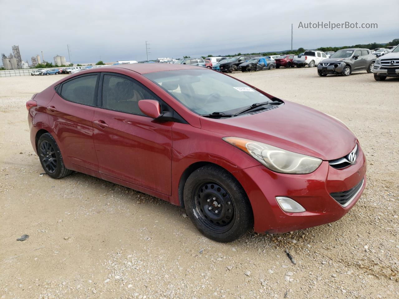 2013 Hyundai Elantra Gls Red vin: KMHDH4AE3DU533255