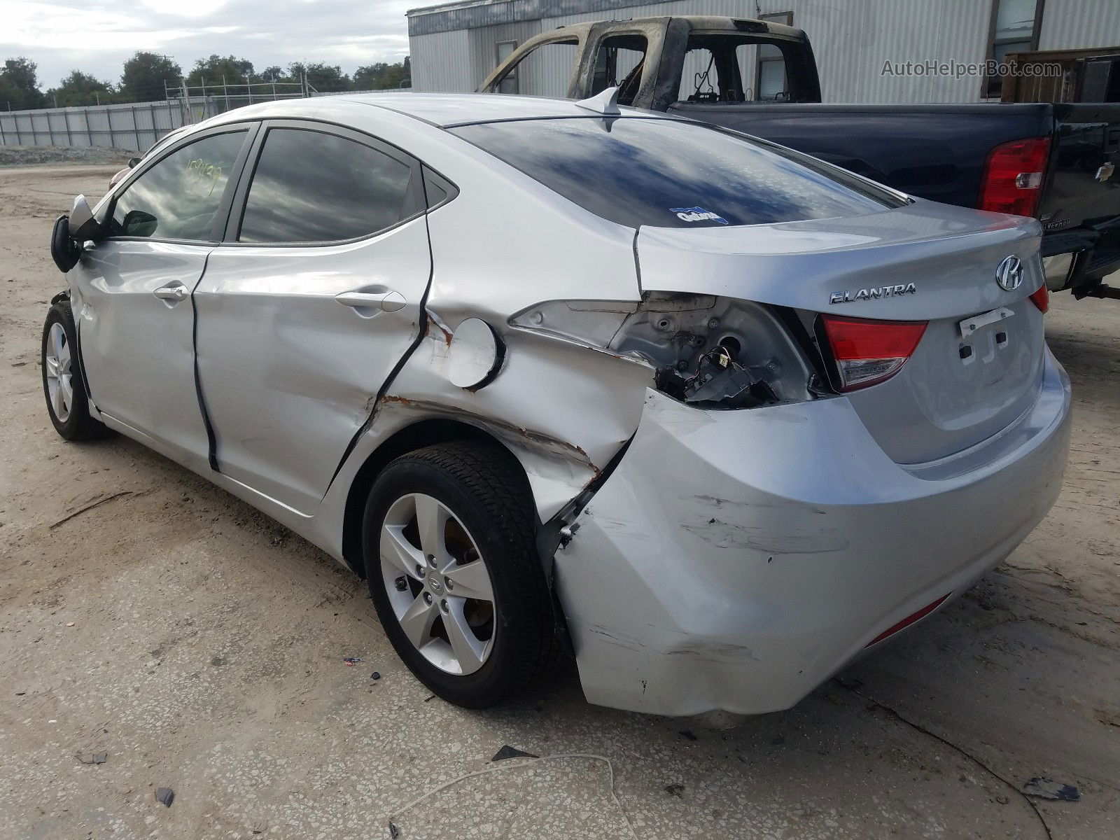 2013 Hyundai Elantra Gls Silver vin: KMHDH4AE3DU534745