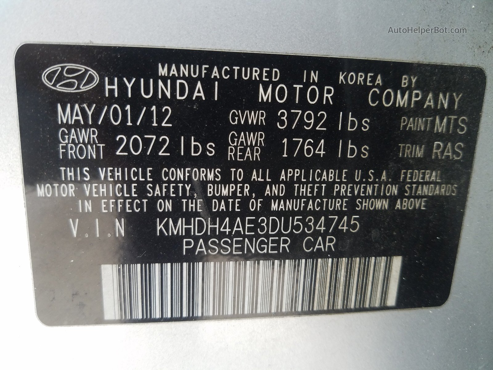 2013 Hyundai Elantra Gls Silver vin: KMHDH4AE3DU534745