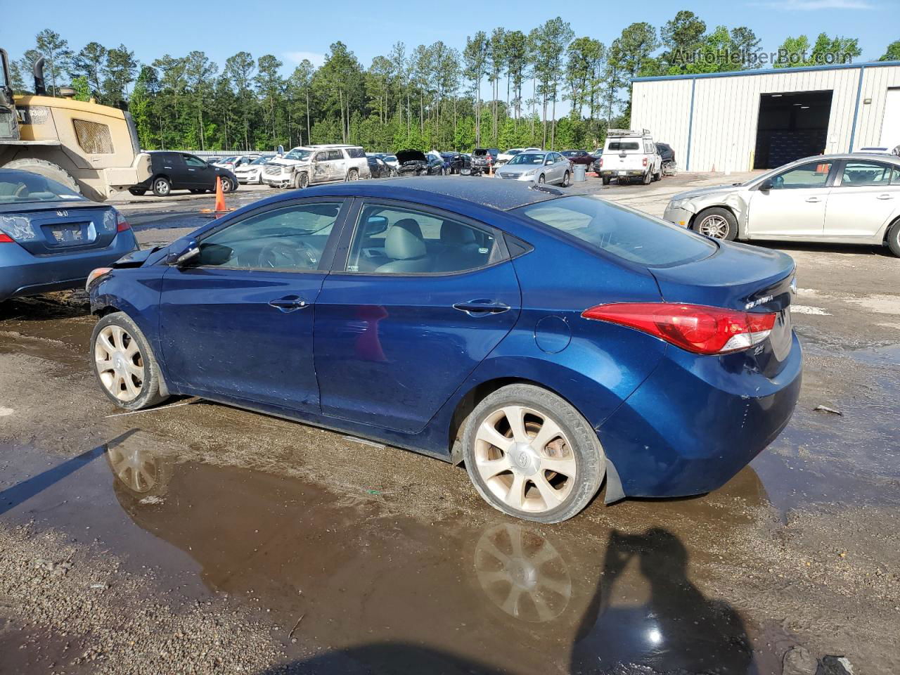 2013 Hyundai Elantra Gls Blue vin: KMHDH4AE3DU583721