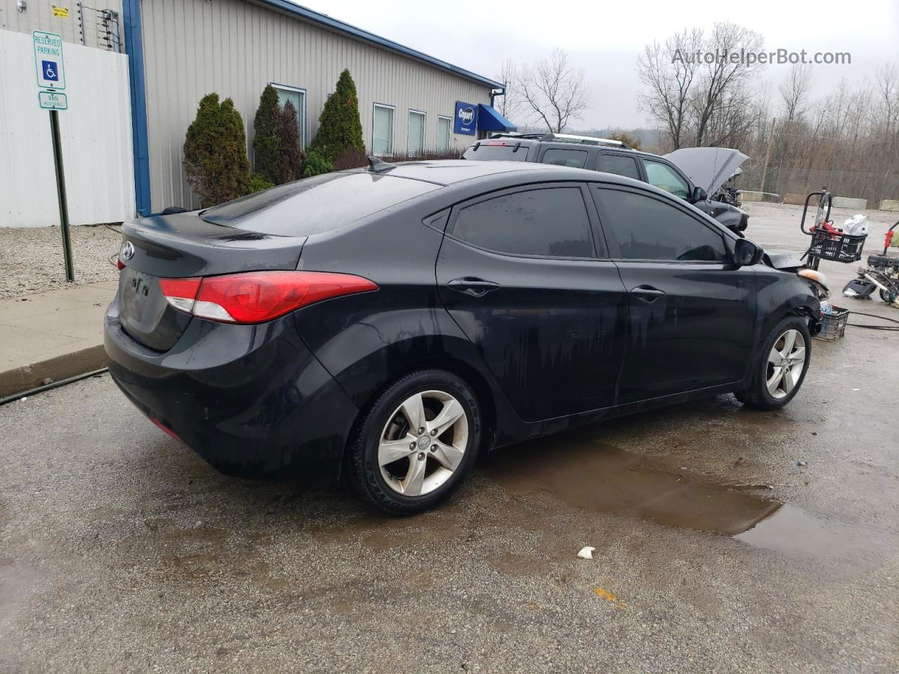2013 Hyundai Elantra Gls Black vin: KMHDH4AE3DU716493