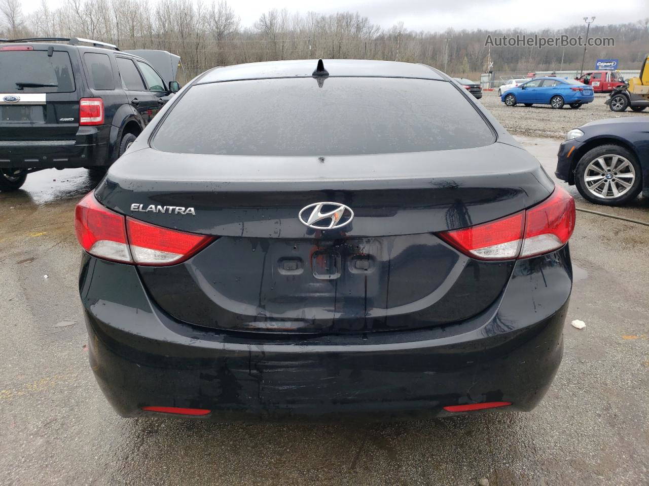 2013 Hyundai Elantra Gls Black vin: KMHDH4AE3DU716493