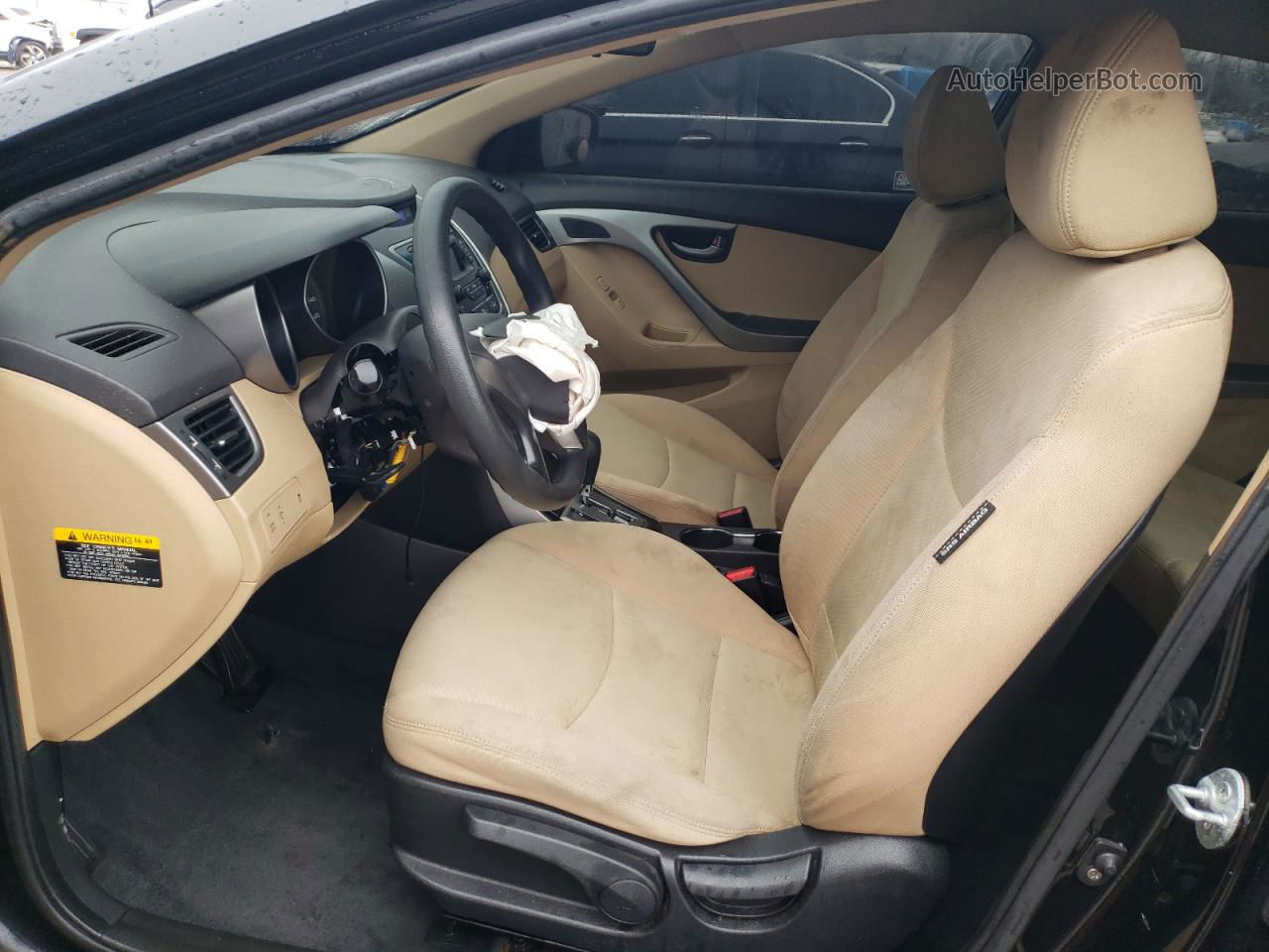 2013 Hyundai Elantra Gls Black vin: KMHDH4AE3DU716493