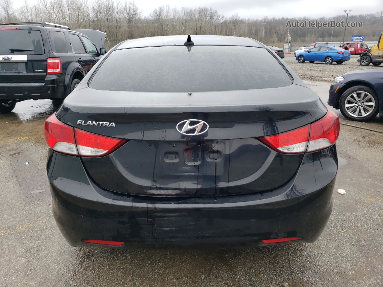 2013 Hyundai Elantra Gls Black vin: KMHDH4AE3DU716493
