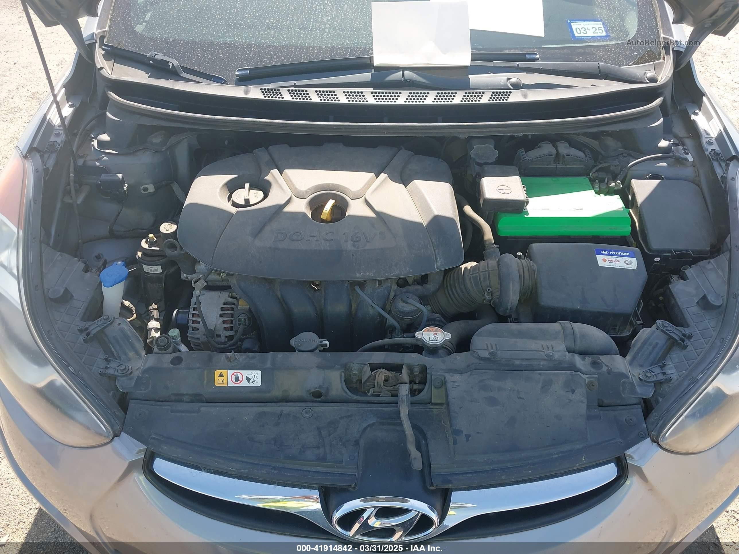 2013 Hyundai Elantra Gls Серый vin: KMHDH4AE3DU729387