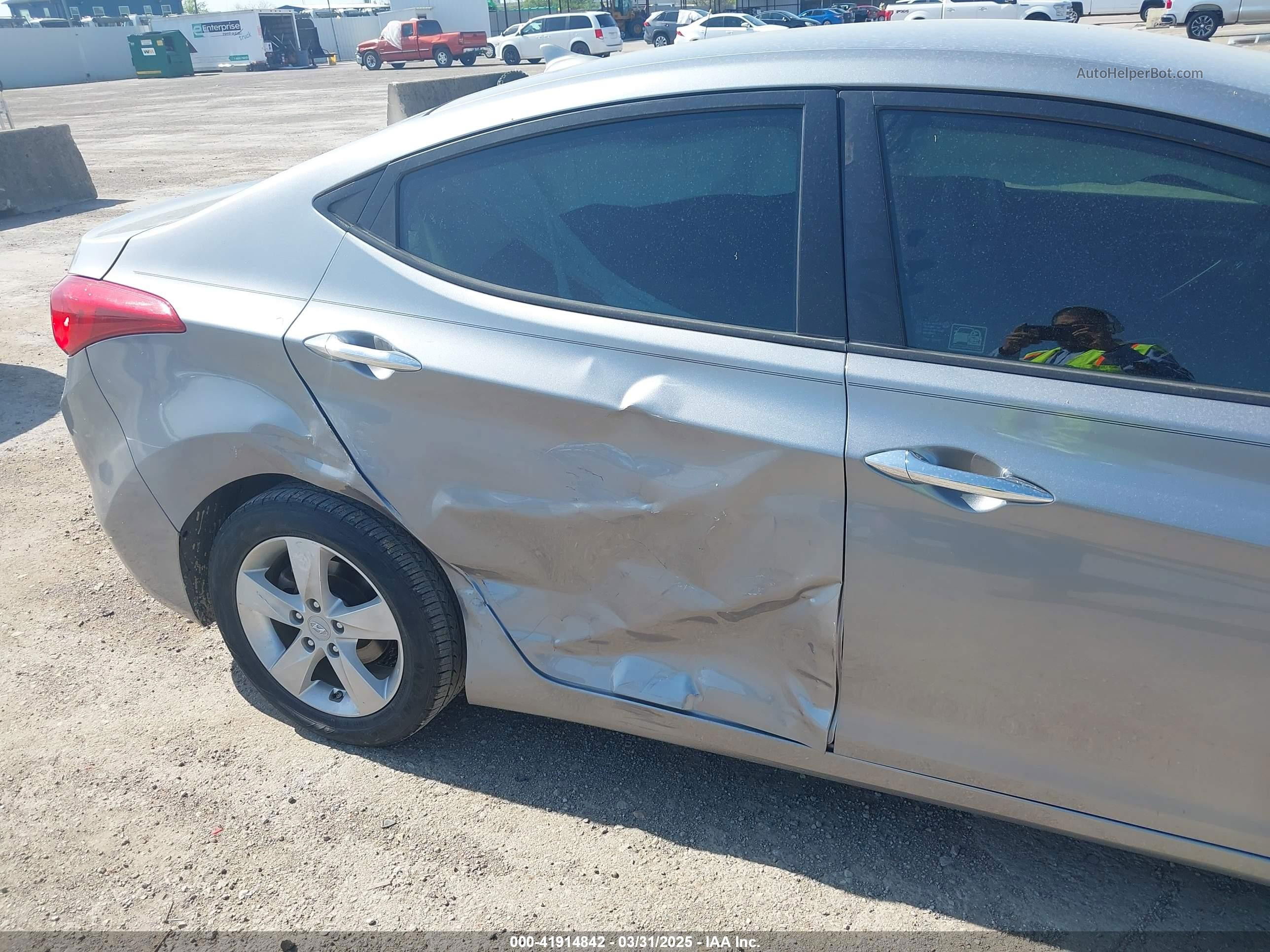 2013 Hyundai Elantra Gls Серый vin: KMHDH4AE3DU729387
