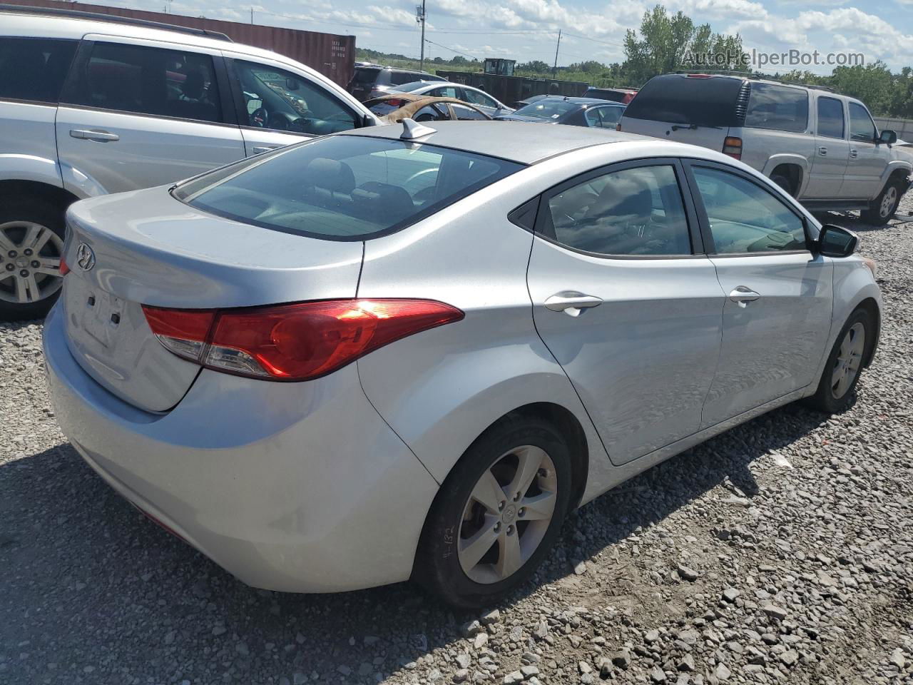 2013 Hyundai Elantra Gls Silver vin: KMHDH4AE3DU814374