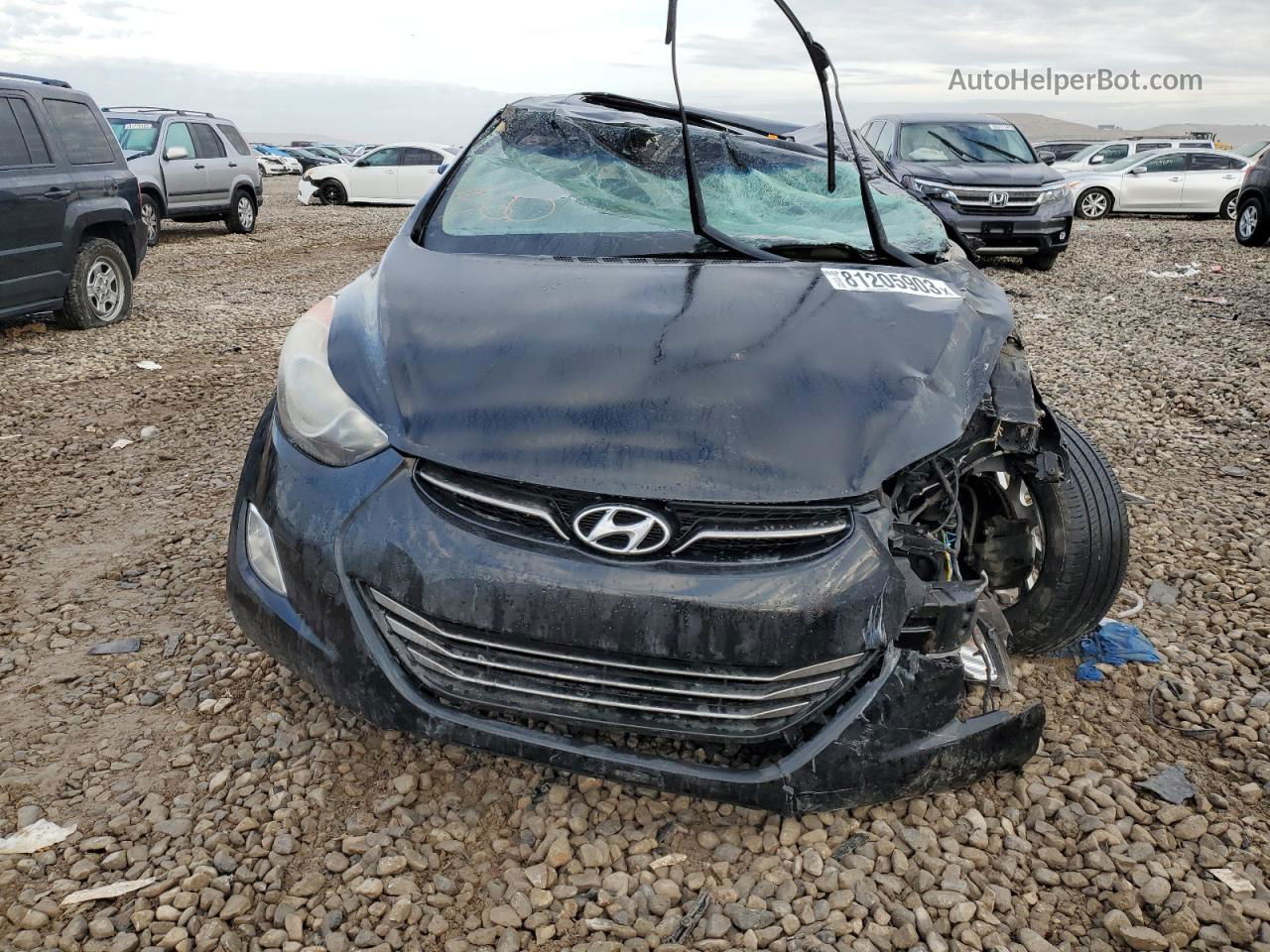 2013 Hyundai Elantra Gls Черный vin: KMHDH4AE3DU934708