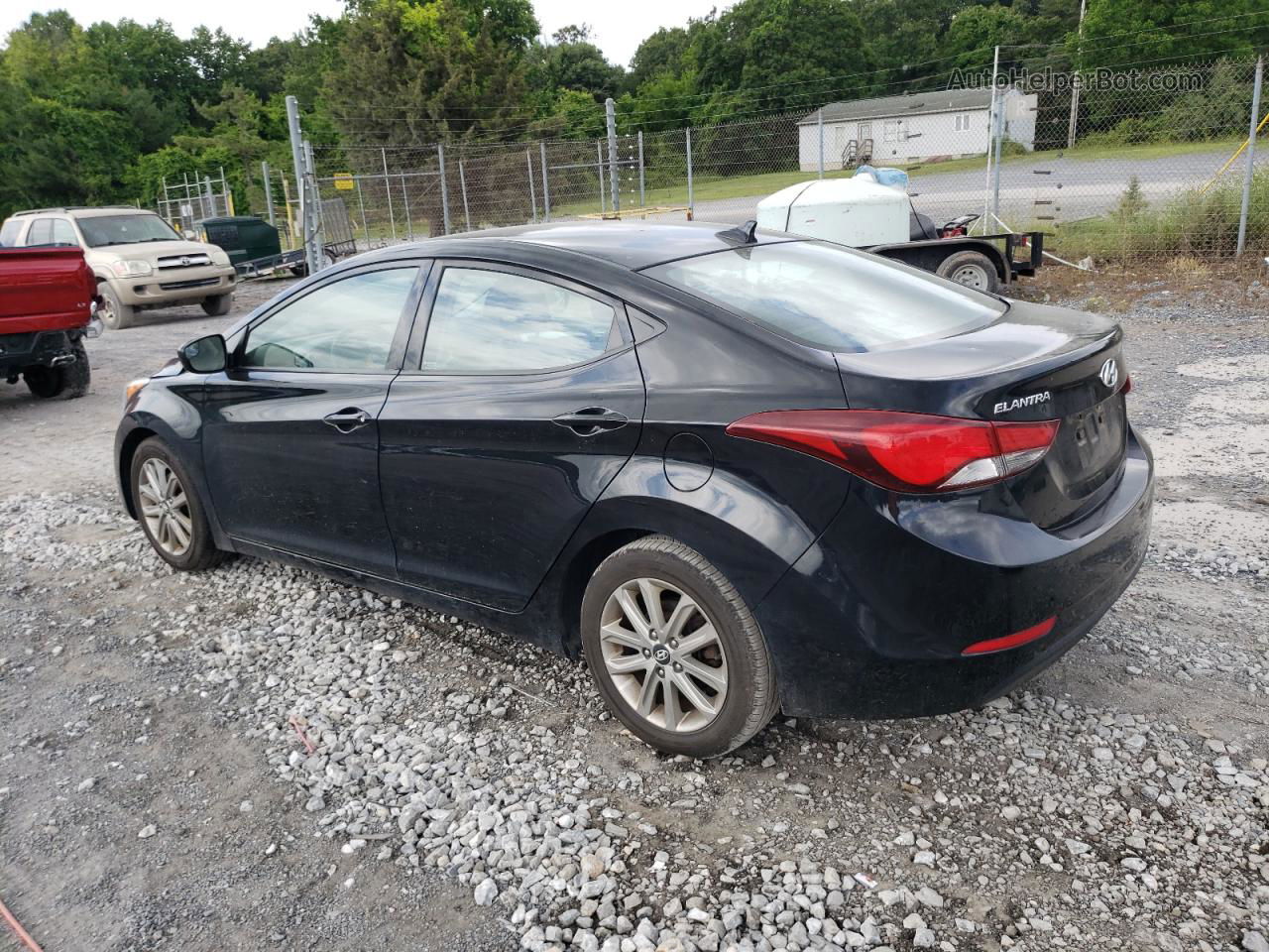 2014 Hyundai Elantra Se Black vin: KMHDH4AE3EU029158