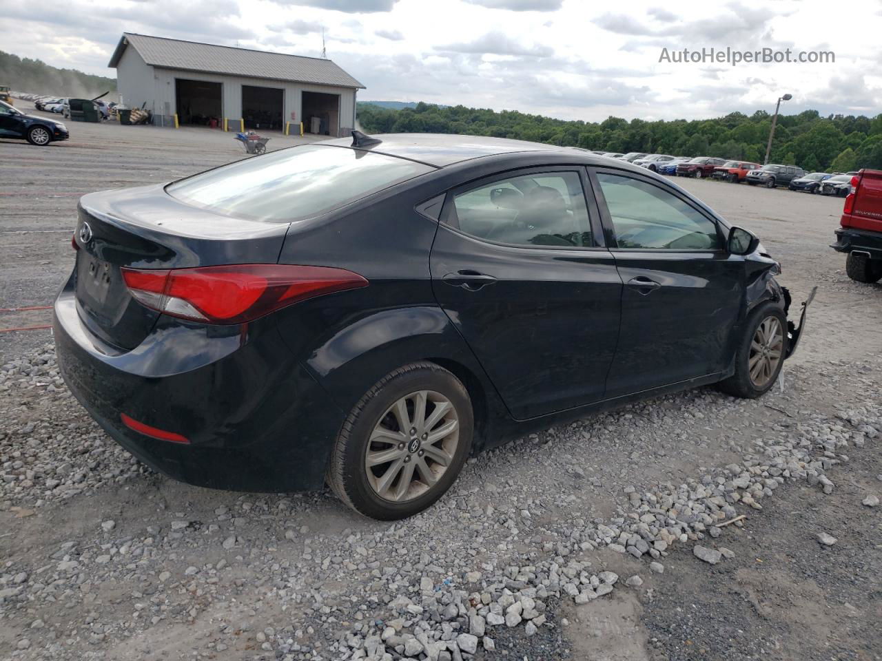 2014 Hyundai Elantra Se Black vin: KMHDH4AE3EU029158