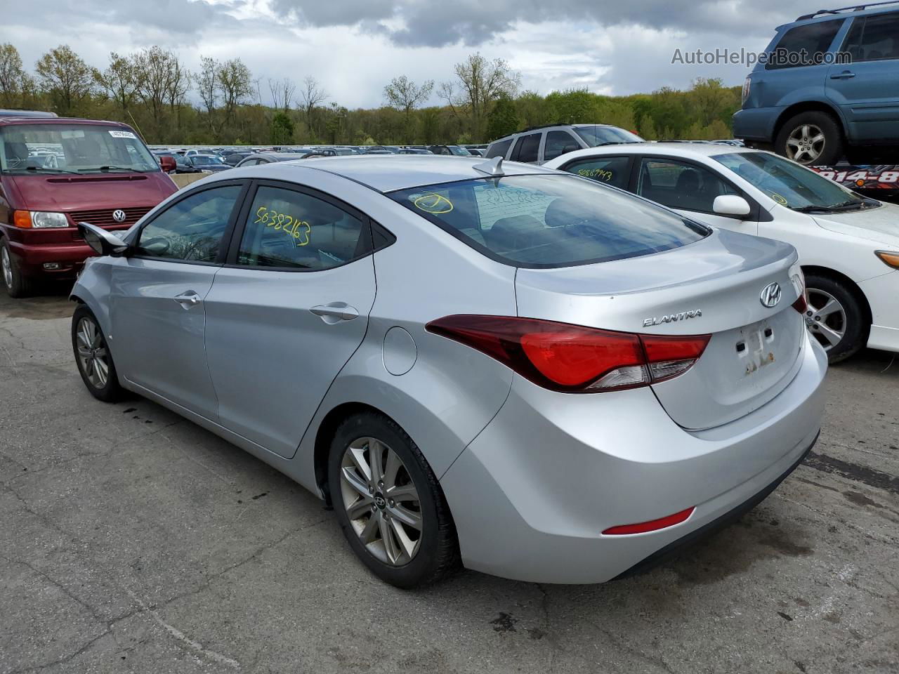 2014 Hyundai Elantra Se Silver vin: KMHDH4AE3EU040368