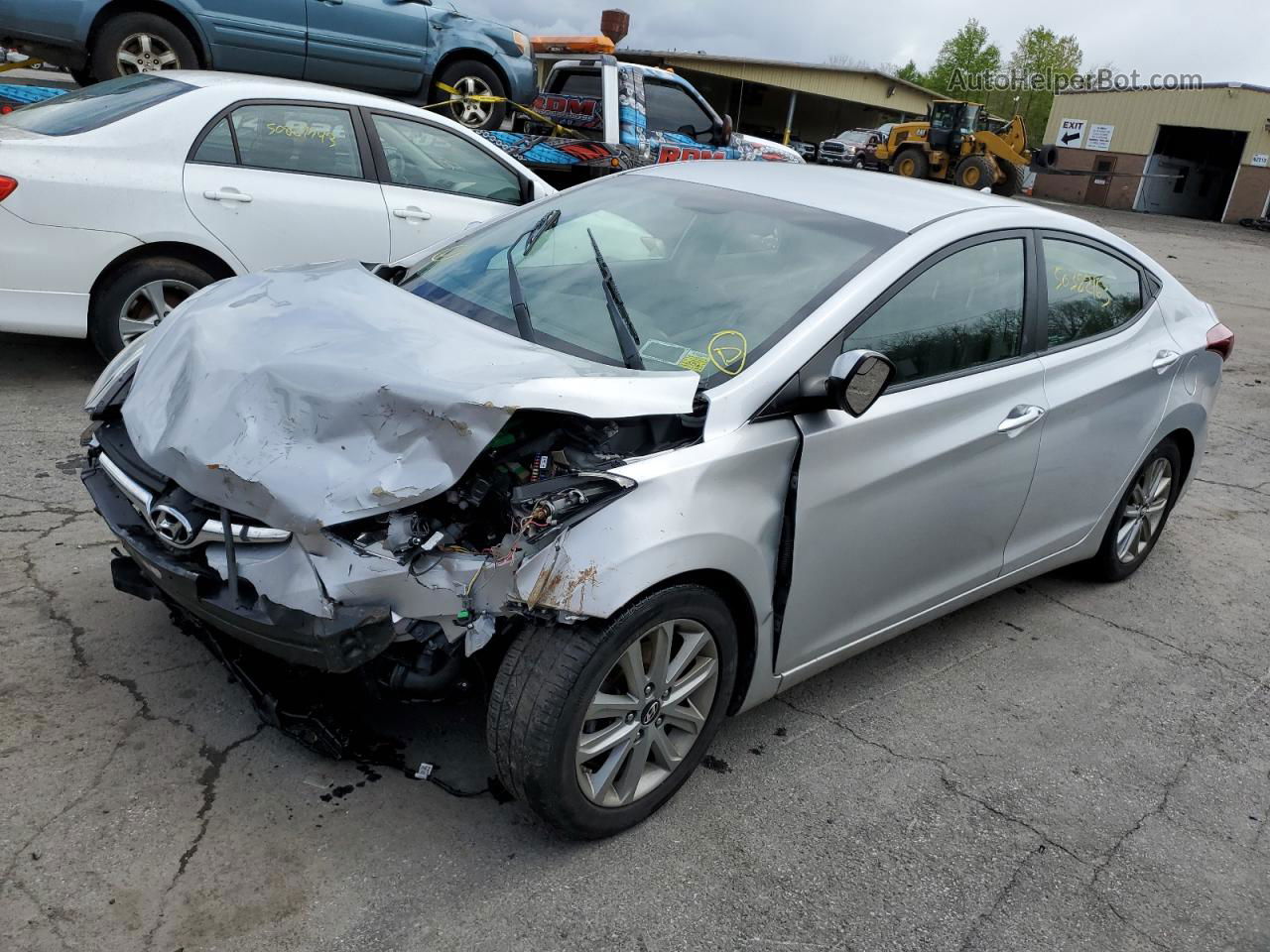 2014 Hyundai Elantra Se Silver vin: KMHDH4AE3EU040368