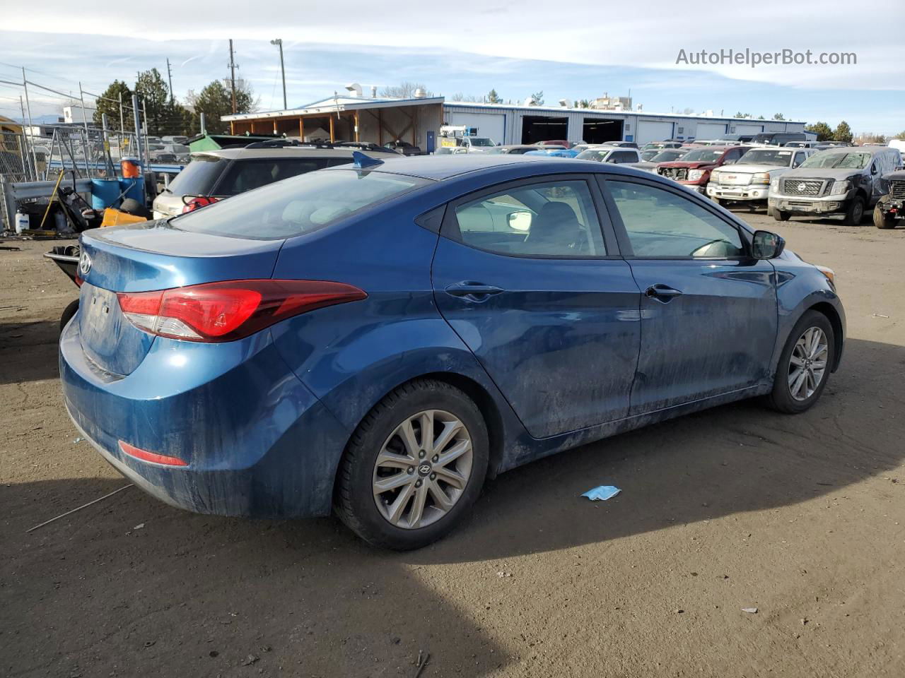 2014 Hyundai Elantra Se Blue vin: KMHDH4AE3EU081910