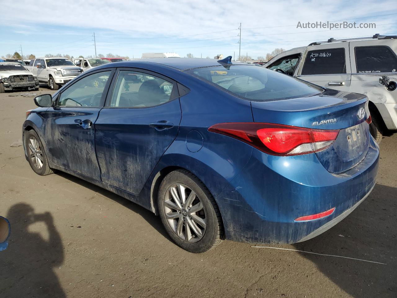 2014 Hyundai Elantra Se Blue vin: KMHDH4AE3EU081910