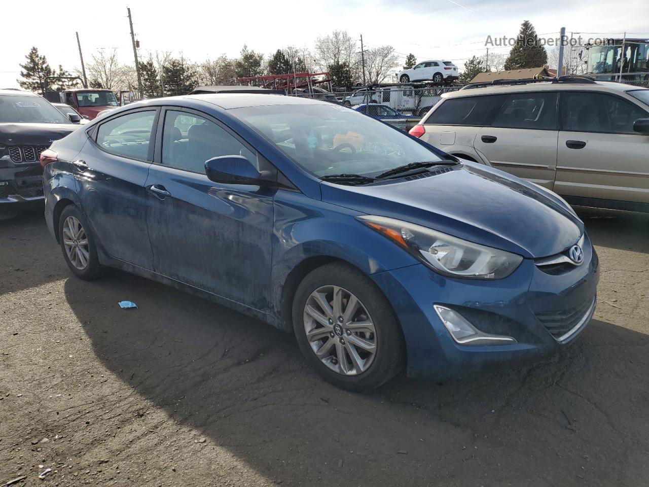 2014 Hyundai Elantra Se Blue vin: KMHDH4AE3EU081910