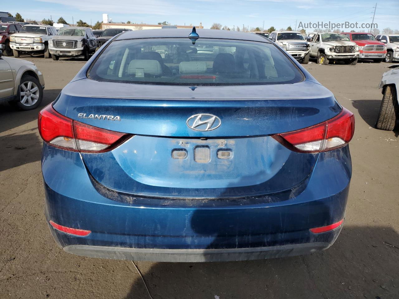 2014 Hyundai Elantra Se Blue vin: KMHDH4AE3EU081910