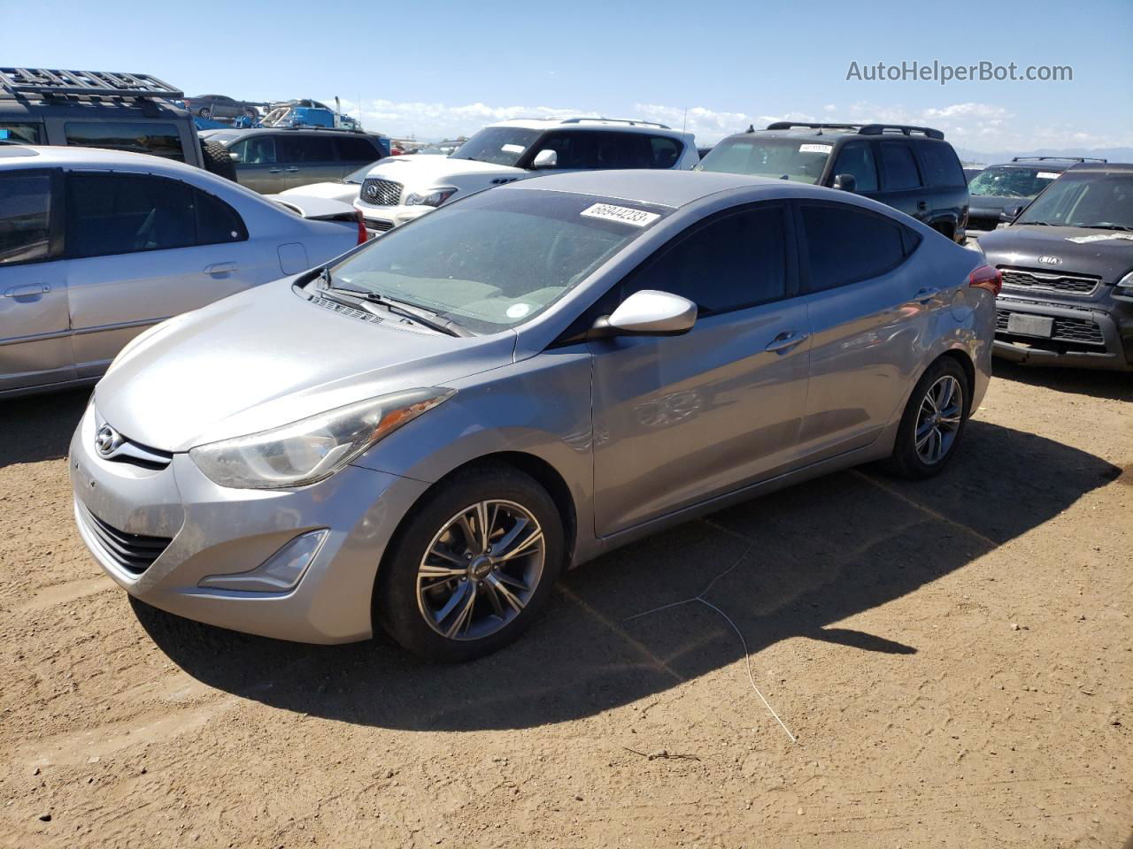 2014 Hyundai Elantra Se Gray vin: KMHDH4AE3EU095872