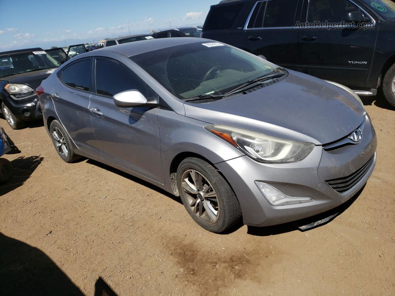 2014 Hyundai Elantra Se Gray vin: KMHDH4AE3EU095872