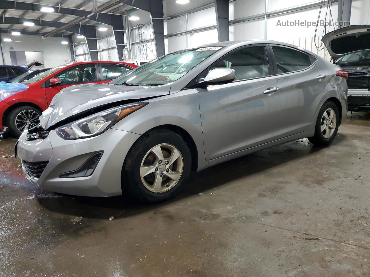 2014 Hyundai Elantra Se Silver vin: KMHDH4AE3EU140728