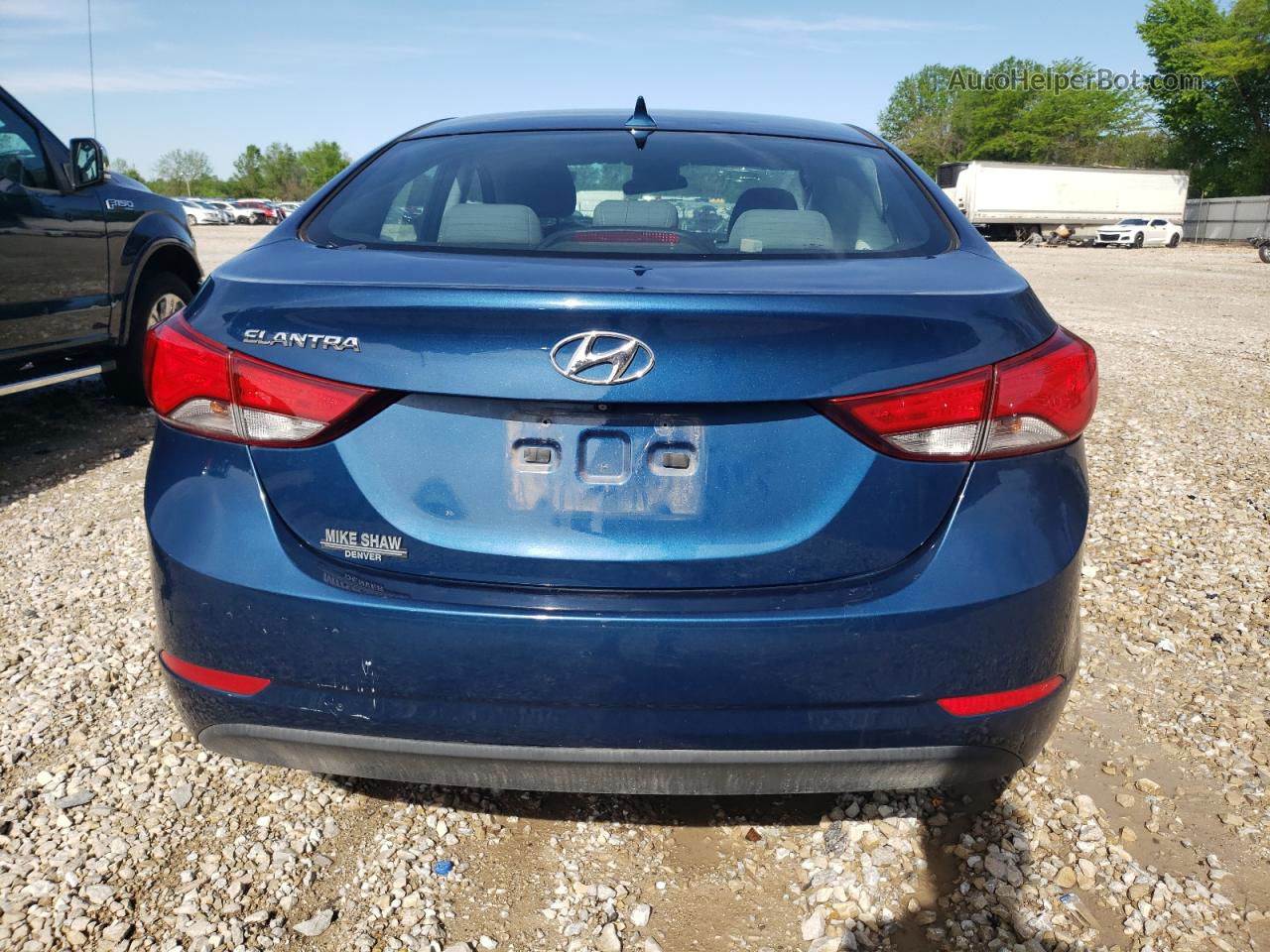 2014 Hyundai Elantra Se Синий vin: KMHDH4AE3EU179920