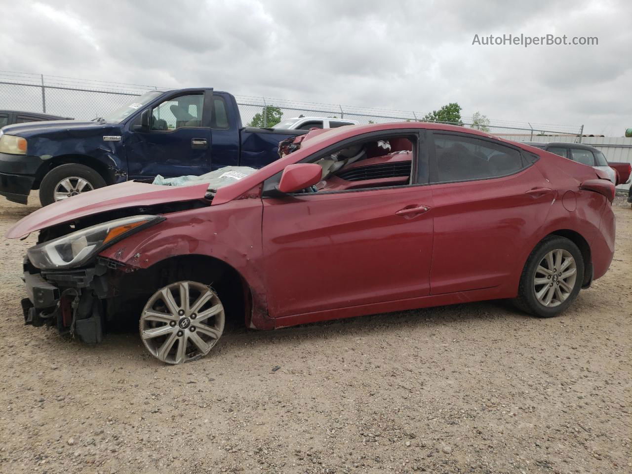 2014 Hyundai Elantra Se Red vin: KMHDH4AE3EU184292