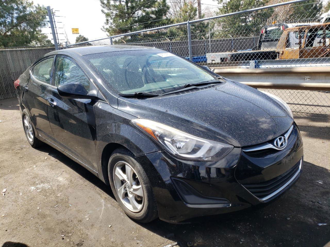 2014 Hyundai Elantra Se Black vin: KMHDH4AE3EU210521