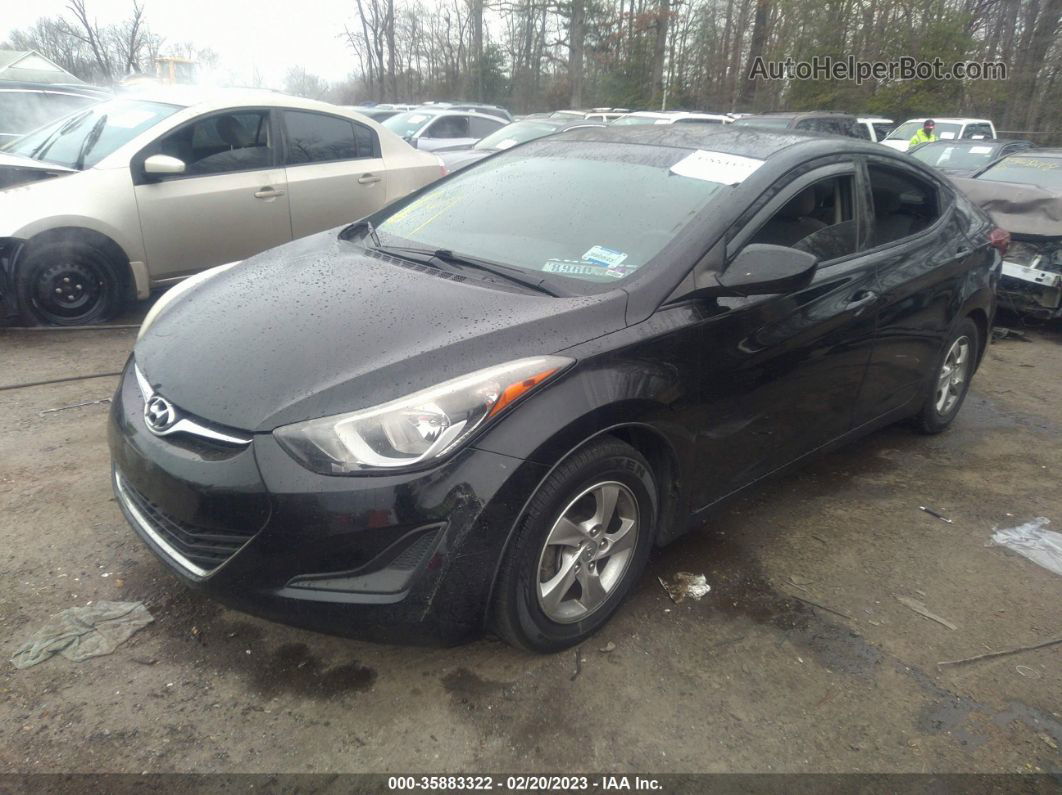 2014 Hyundai Elantra Se Black vin: KMHDH4AE3EU218764