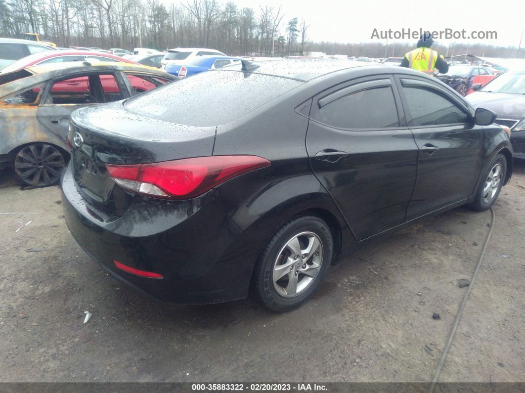 2014 Hyundai Elantra Se Black vin: KMHDH4AE3EU218764