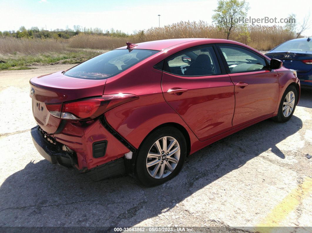 2015 Hyundai Elantra Se Red vin: KMHDH4AE3FU225599