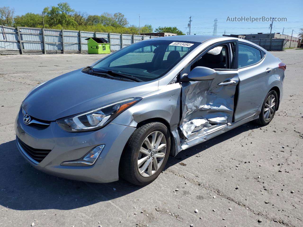 2015 Hyundai Elantra Se Silver vin: KMHDH4AE3FU358783