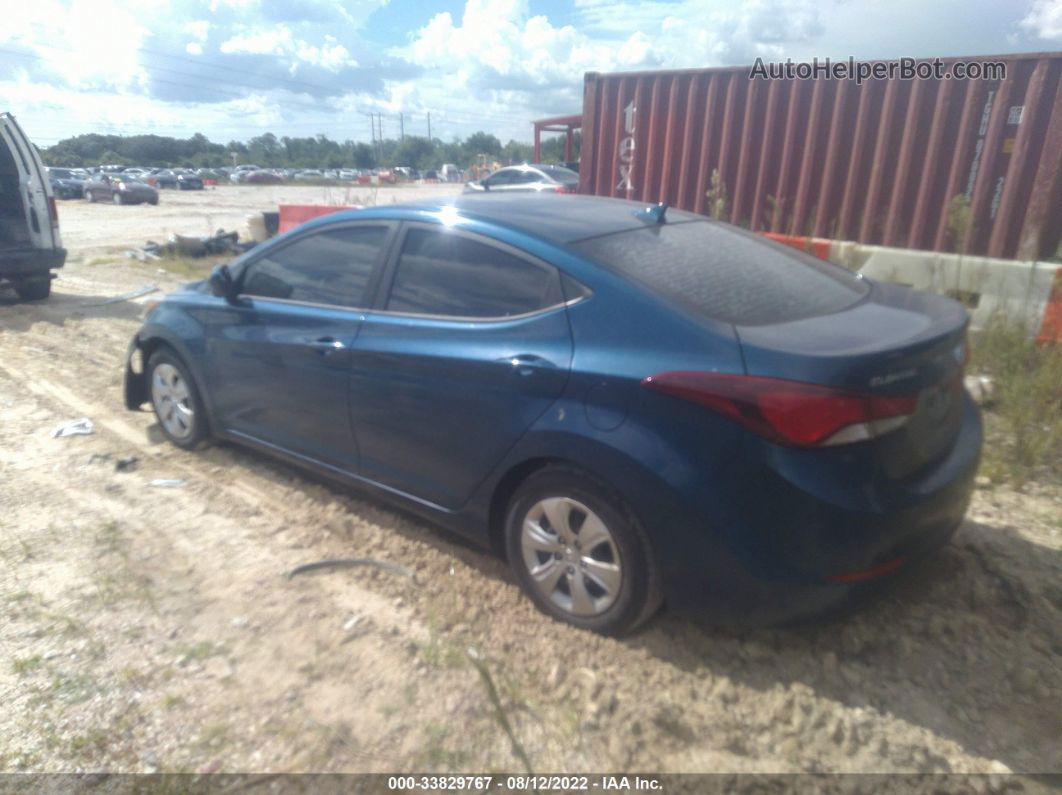 2016 Hyundai Elantra Se Синий vin: KMHDH4AE3GU512927