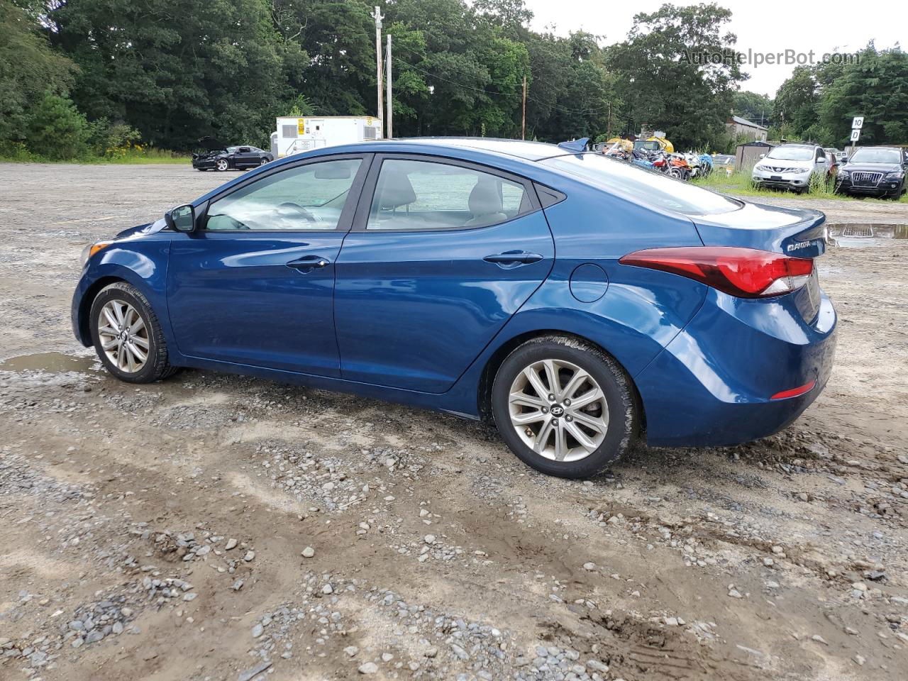 2016 Hyundai Elantra Se Синий vin: KMHDH4AE3GU601543