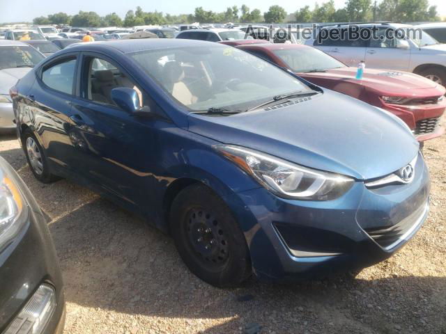 2016 Hyundai Elantra Se Blue vin: KMHDH4AE3GU619167