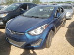 2016 Hyundai Elantra Se Blue vin: KMHDH4AE3GU619167