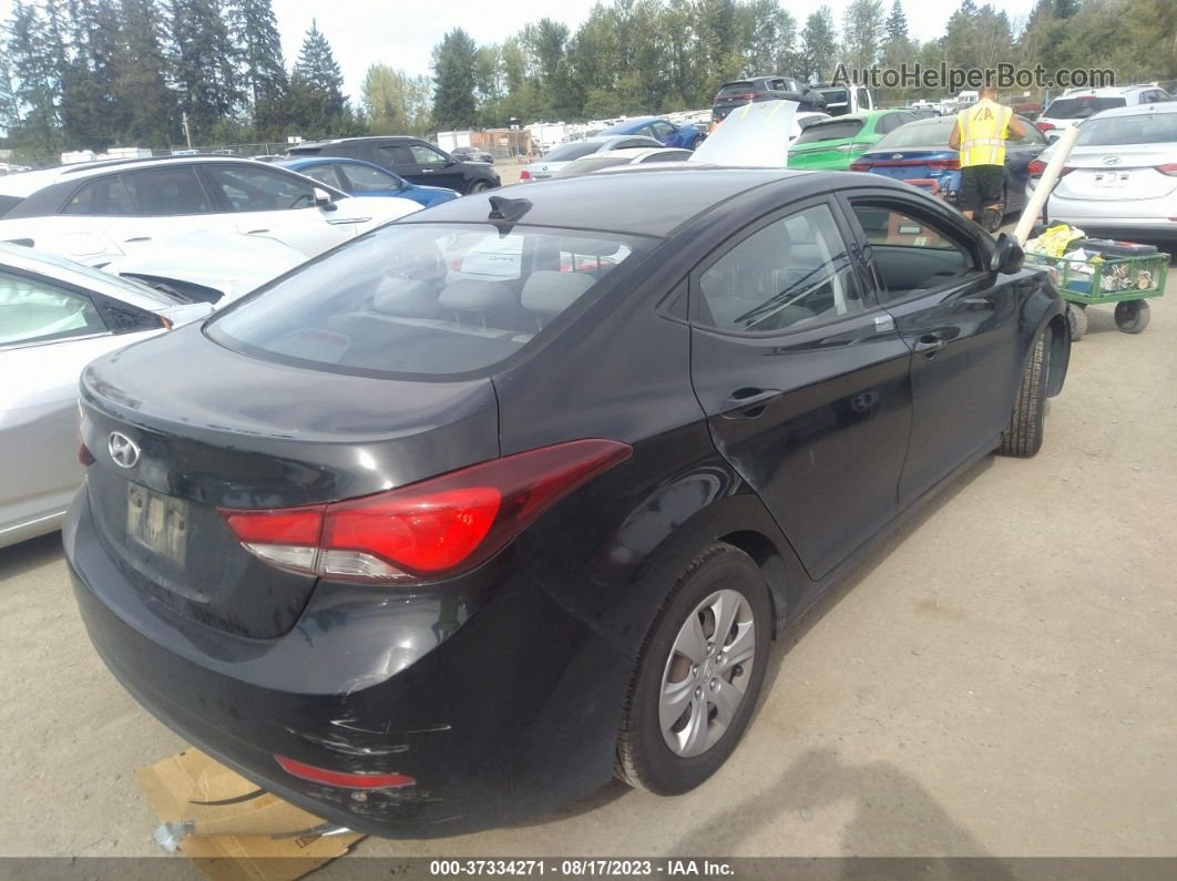 2016 Hyundai Elantra Se Черный vin: KMHDH4AE3GU632601