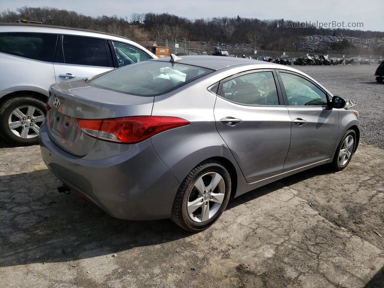 2011 Hyundai Elantra Gls Gray vin: KMHDH4AE4BU082074