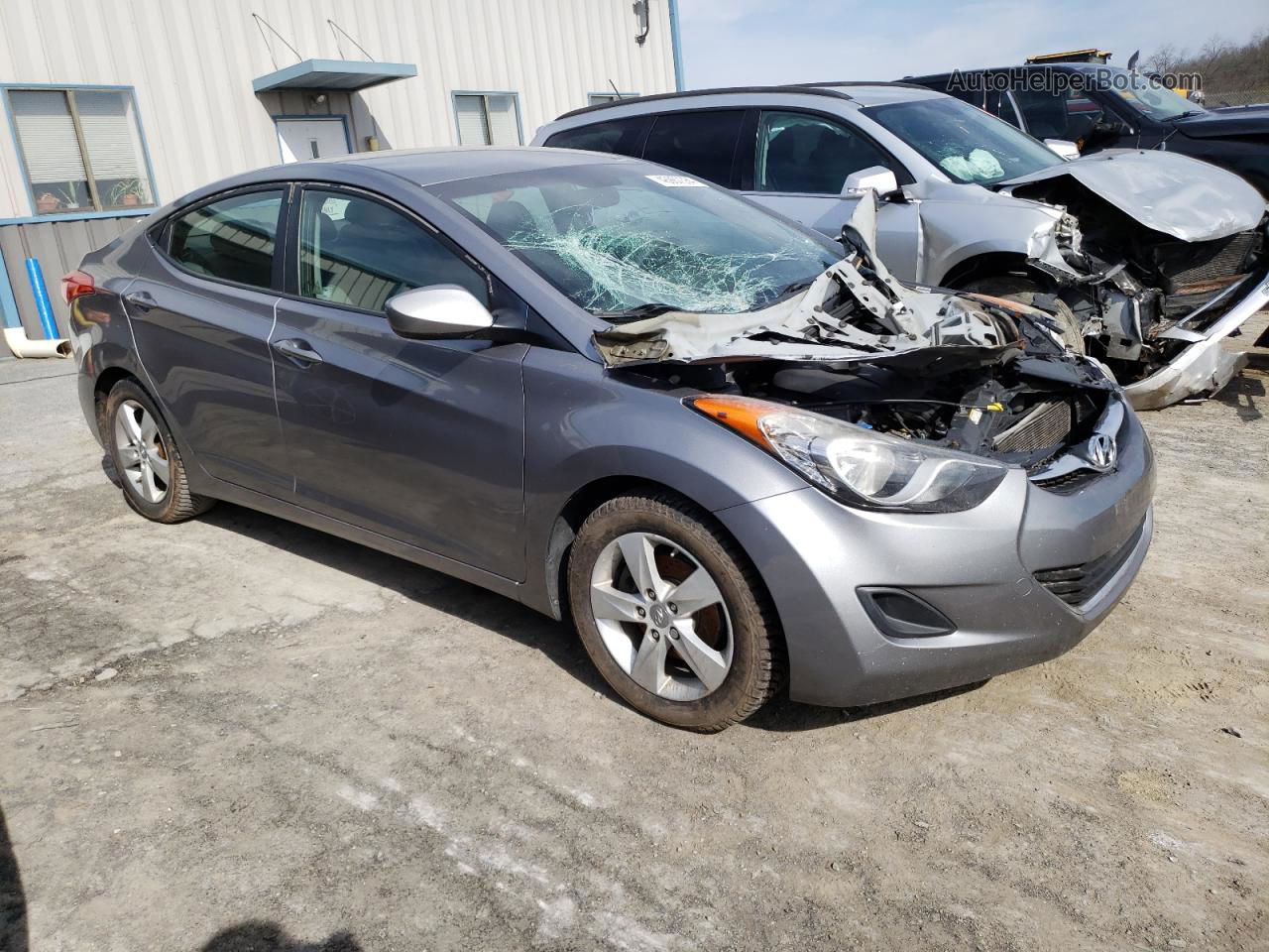 2011 Hyundai Elantra Gls Gray vin: KMHDH4AE4BU082074