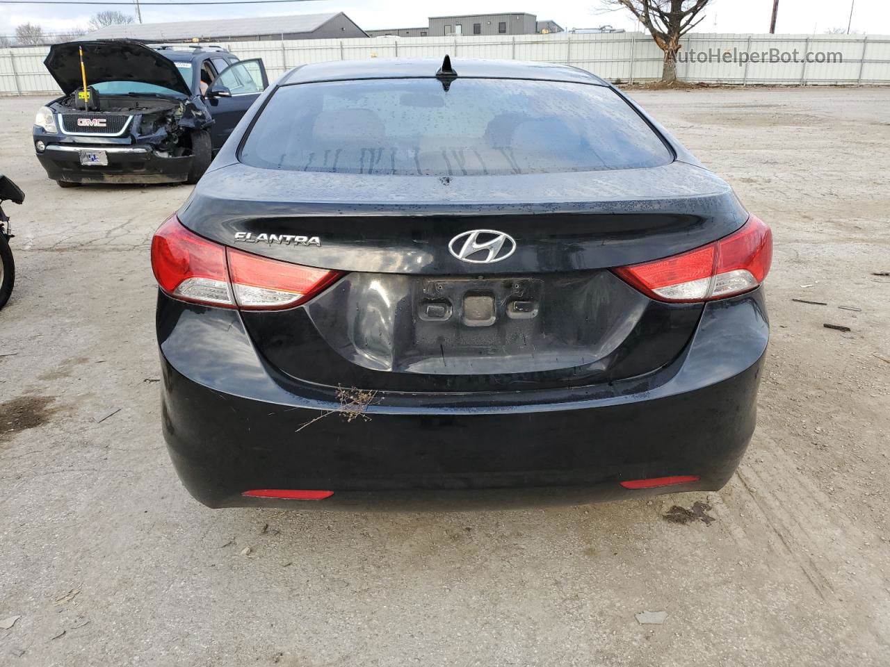 2011 Hyundai Elantra Gls Black vin: KMHDH4AE4BU101531