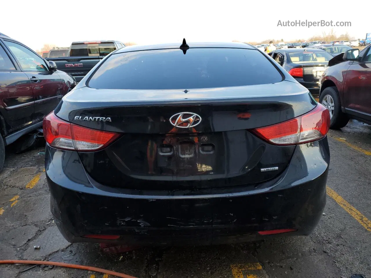 2011 Hyundai Elantra Gls Black vin: KMHDH4AE4BU118538