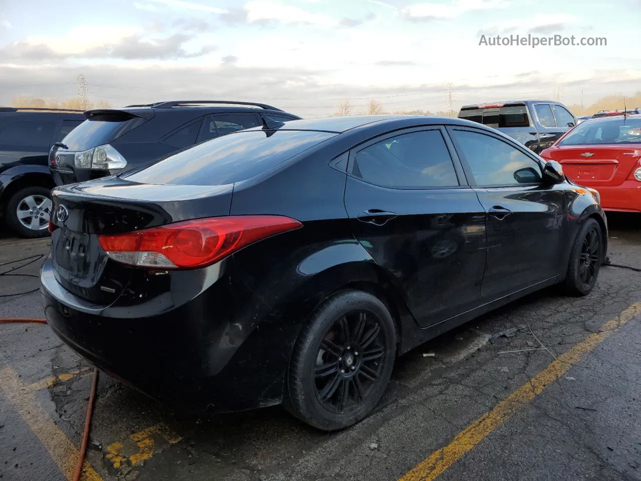 2011 Hyundai Elantra Gls Black vin: KMHDH4AE4BU118538