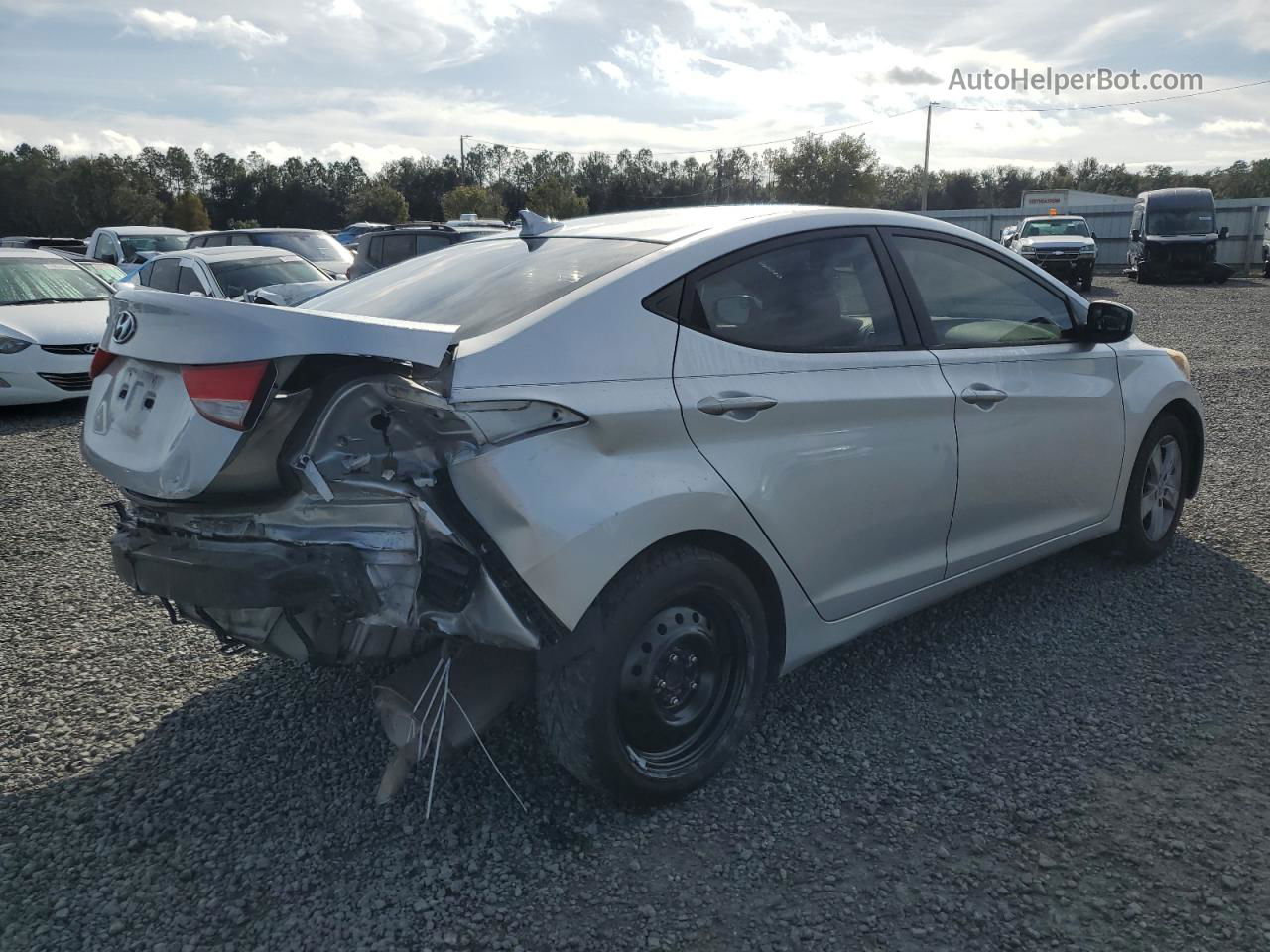 2011 Hyundai Elantra Gls Silver vin: KMHDH4AE4BU144637