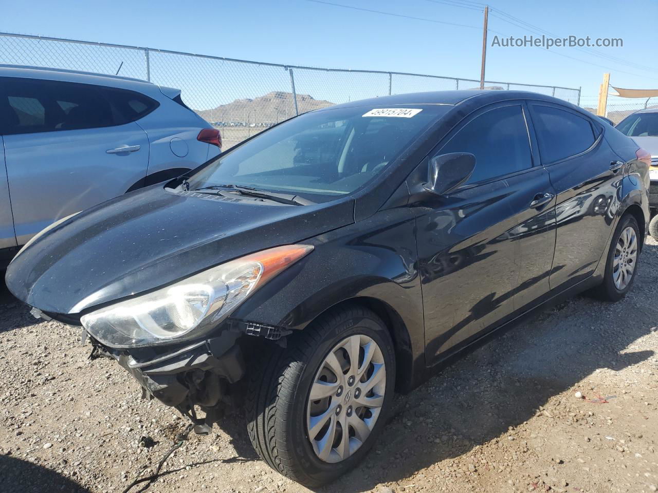 2012 Hyundai Elantra Gls Black vin: KMHDH4AE4CU270403