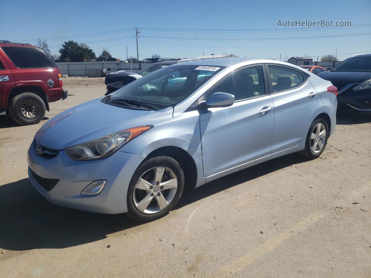 2012 Hyundai Elantra Gls Blue vin: KMHDH4AE4CU291445